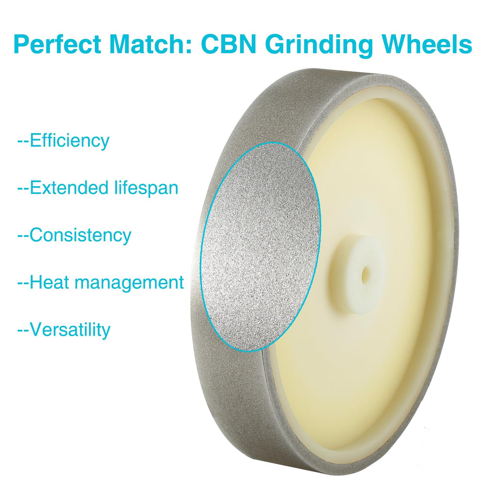 10 inch CBN Grinding Wheel 1200 Grit, 2" Wide x 12mm Bore, for Tormek T-...