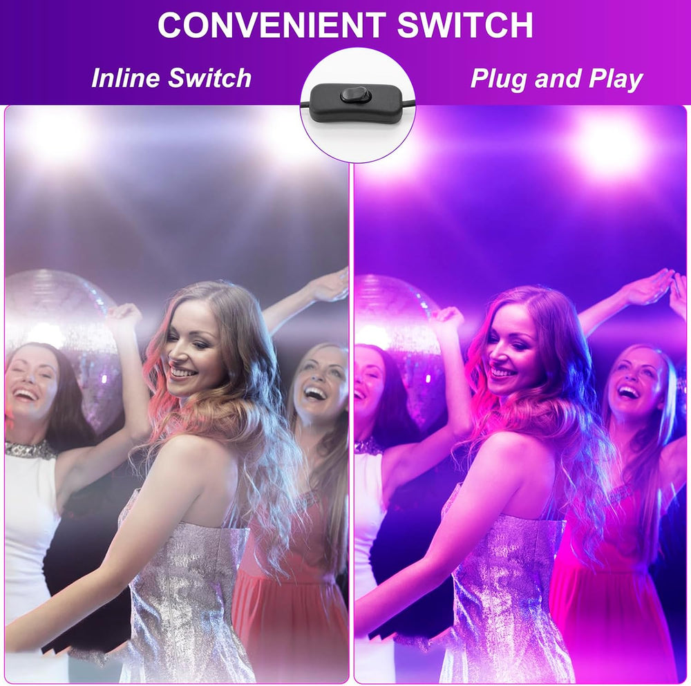 50W LED Black Lights for Glow Party, IP65 Waterproof UV Blacklight Floodlight...