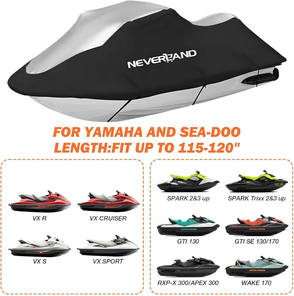 Jet Ski Cover Jetski Cover Compatible with Yamaha Seadoo, Trailerable Jet Ski...