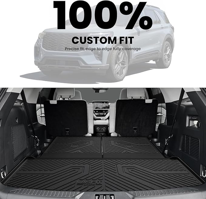 LASFIT Trunk & Backrest Mat for Ford Explorer 2020-2025, Custom Fit All W...