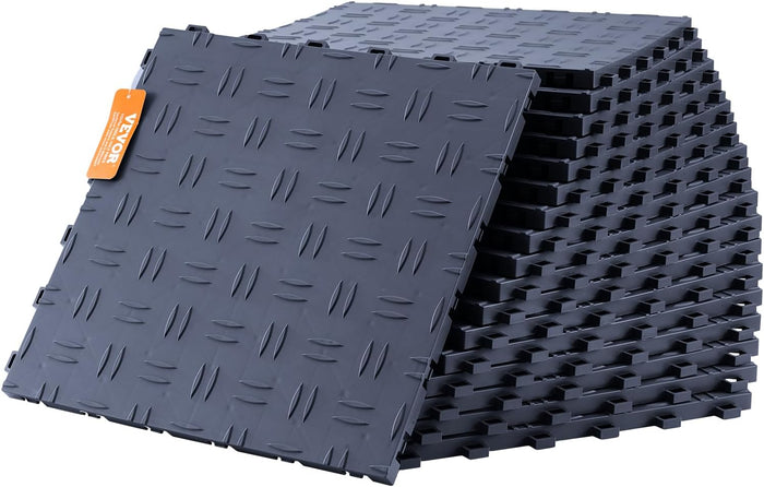 VEVOR Garage Tiles Interlocking, Non-Slip Double-Sided Texture Garage Flooring (25 Pack)