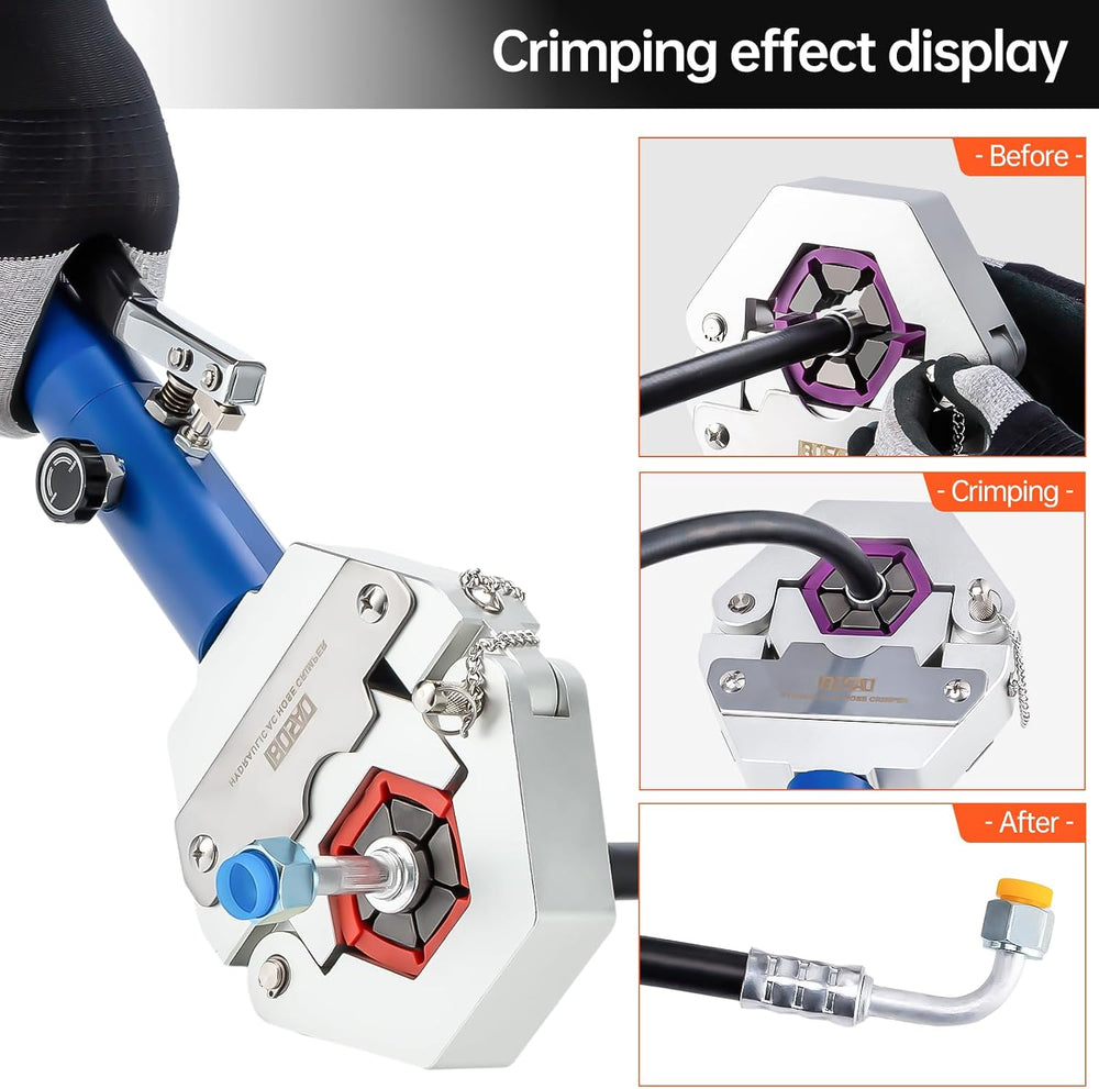 Hydraulic AC Hose Crimper Hydra-Krimp 71500 Manual A/C Hose Crimper Kit Air C...