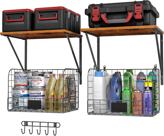 2 Pack Garage Shelves Wall Mounted