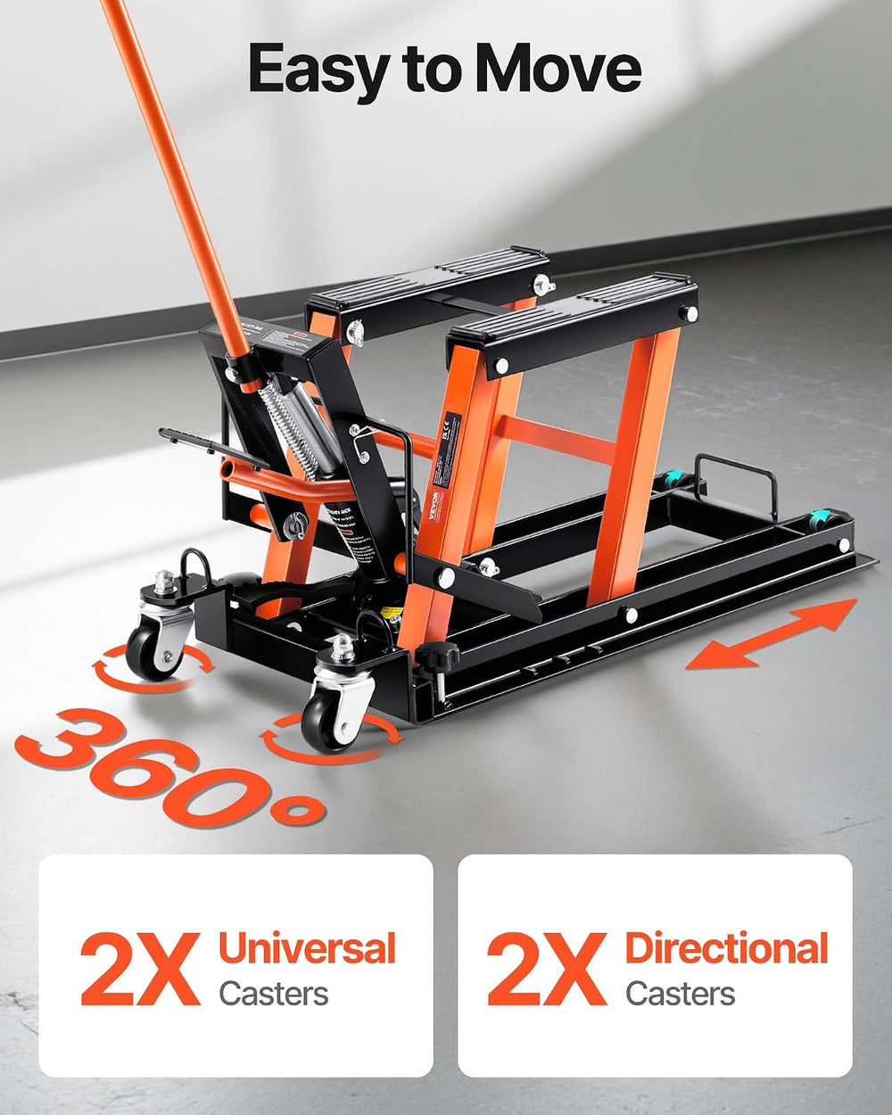VEVOR Hydraulic Motorcycle Lift Jack 1500 LBS Capacity ATV Scissor Lift Jack ...