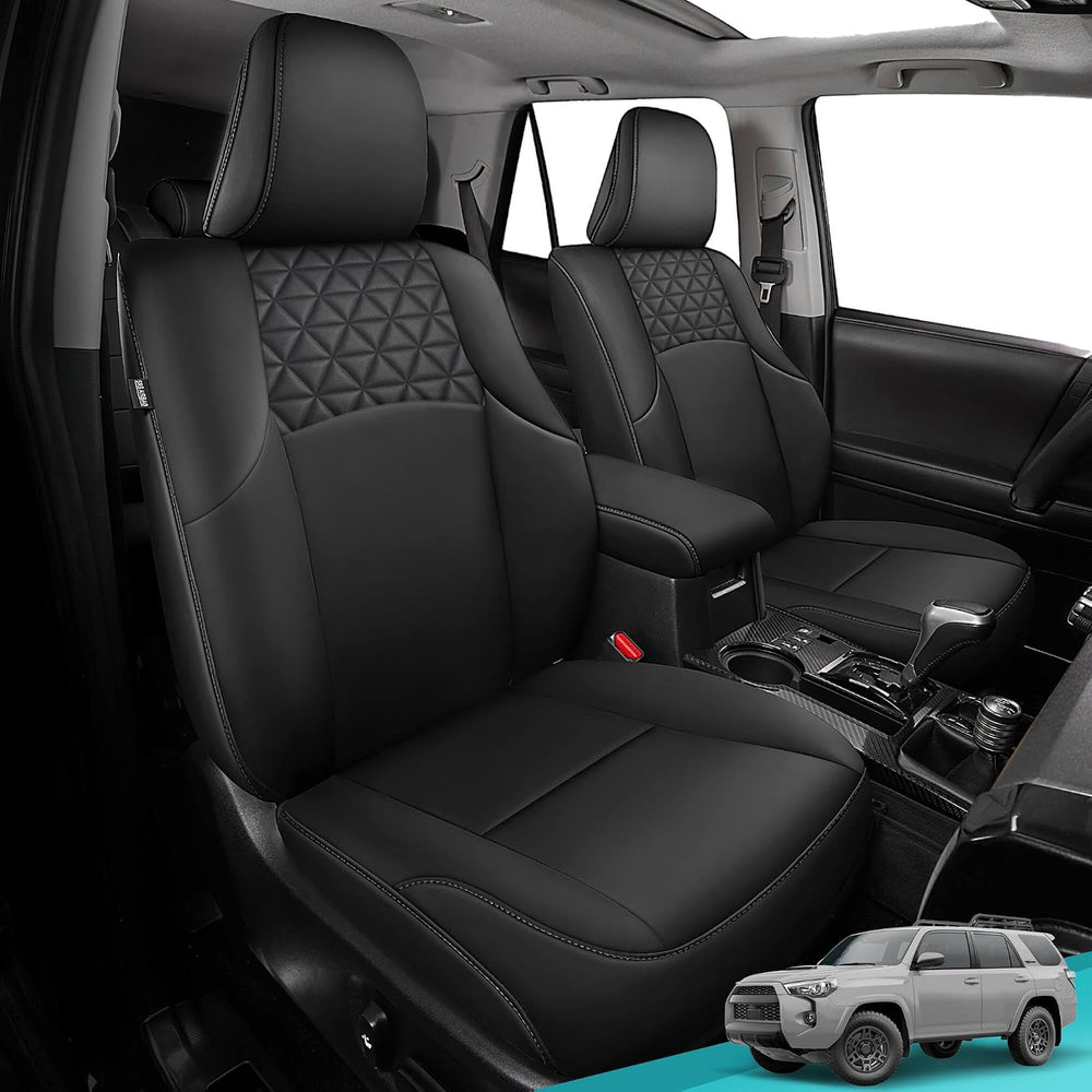Seat Covers for Toyota 4Runner 2011-2024, Faux Leather Car Seat Cover Full Set