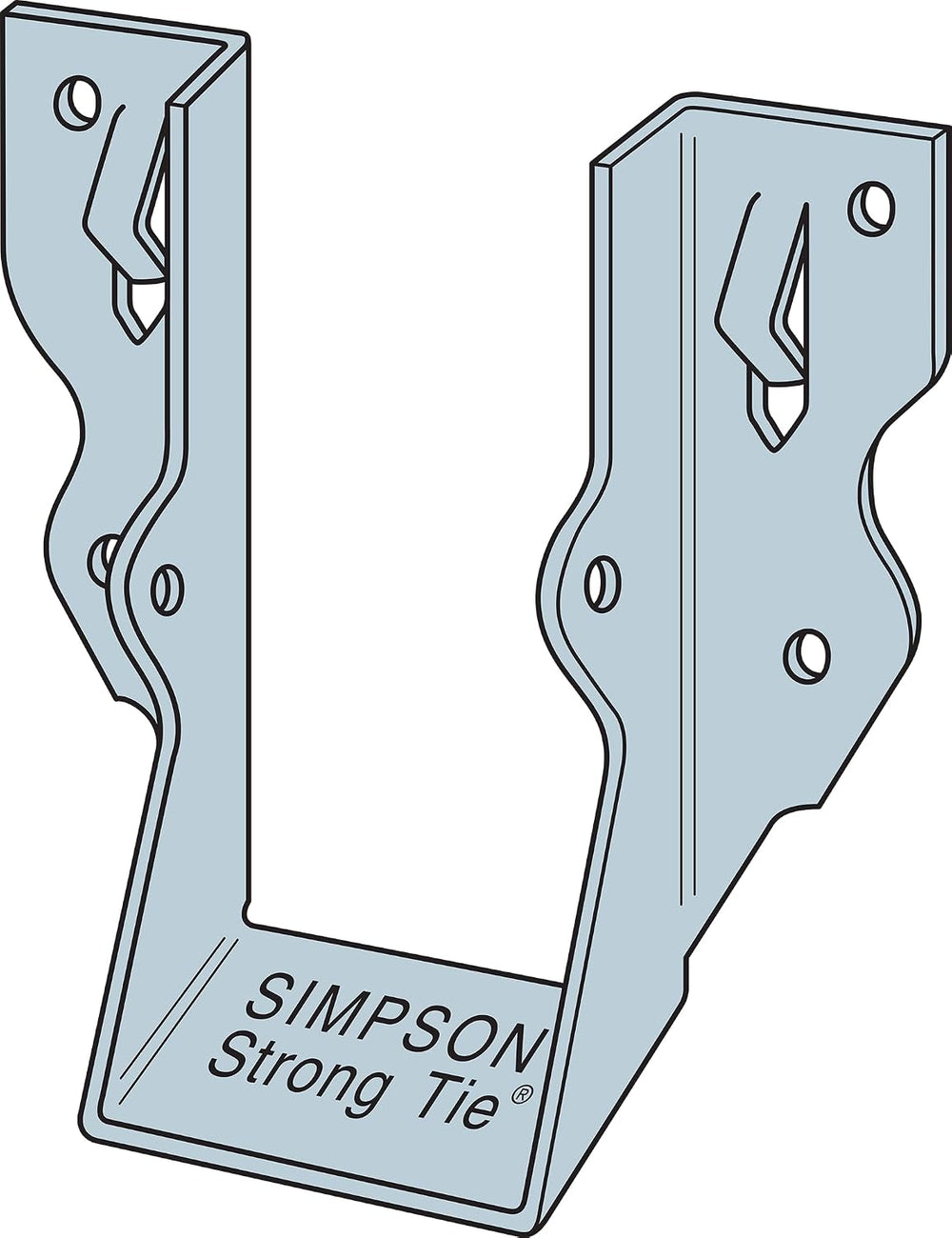 Simpson Strong-Tie LU24 Light Face-Mount Joist Hanger - Wood Construction Con...