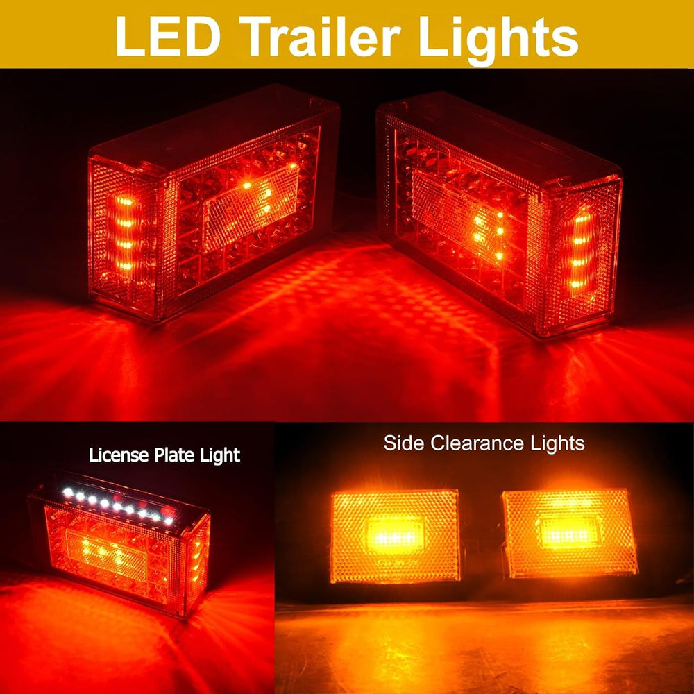 6inch Boat Trailer Lights LED Kit, Submersible Trailer Light