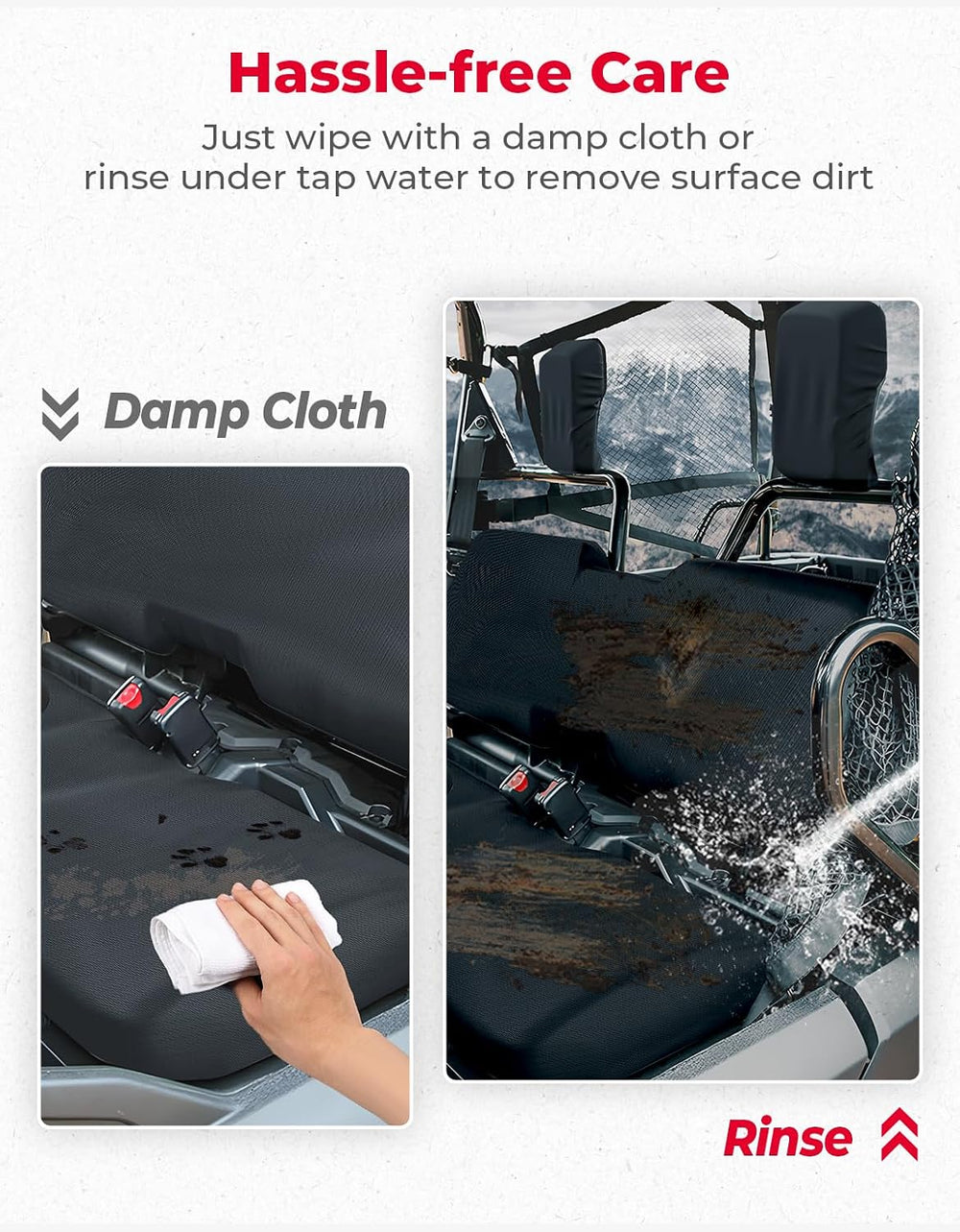KEMIMOTO UTV Seat Covers Compatible with 2014-2025 Pioneer 700 700-4, UV Scra...
