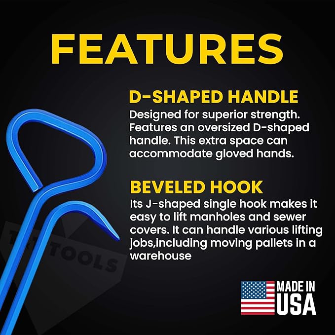 T&T Tools 36-Inch Manhole Hook Tool