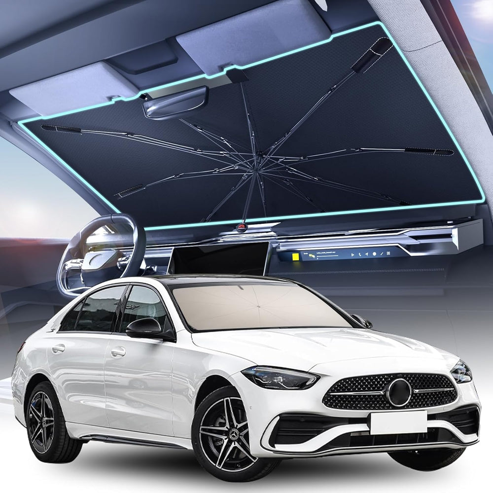 [2026 Upgrade] Coverado Windshield Sun Shade, UPF80+ Sunshade for Car Windshi...