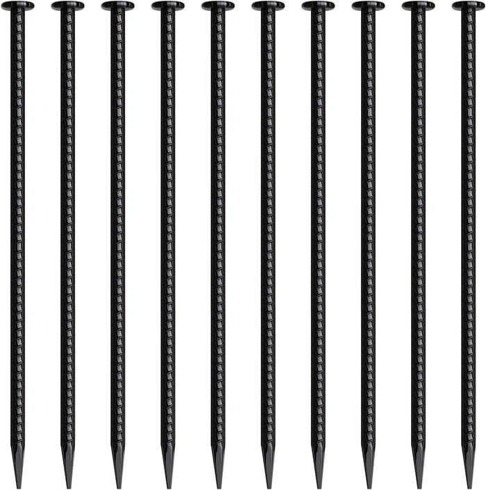 16 Inch Rebar Stakes 10 Pack Heavy Duty Ground Anchors 1/2 Inch Diameter
