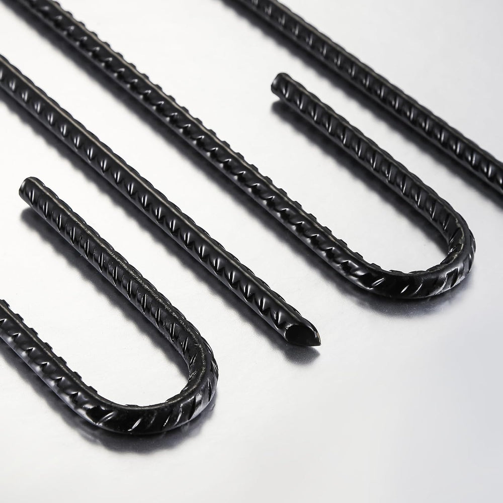 Wensilon 12-Inch Rebar J Hooks 50 Pack, 1/4-Inch Heavy Duty Ground Anchors