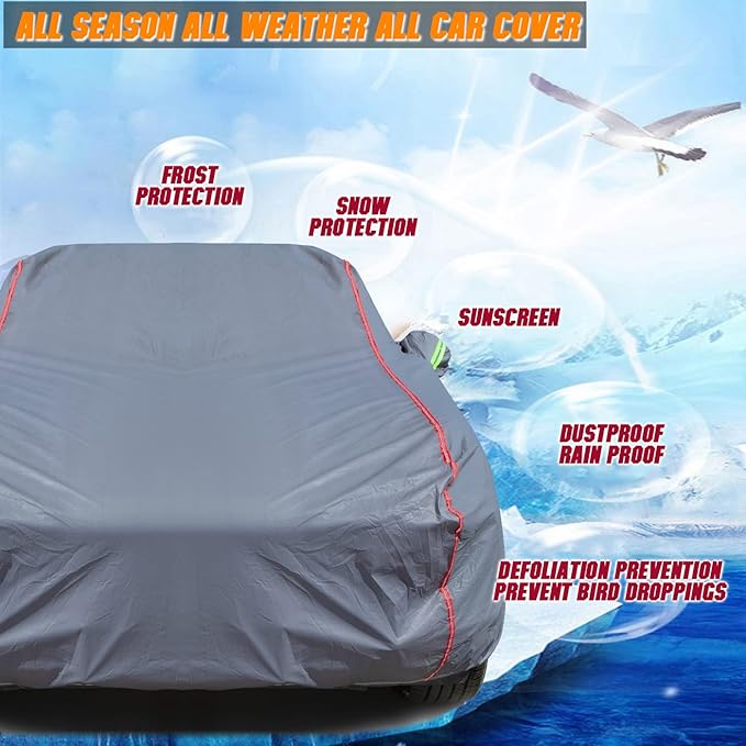 Car Cover, Fit for MPV, Breathable New Material for Sun Protection, Waterproof