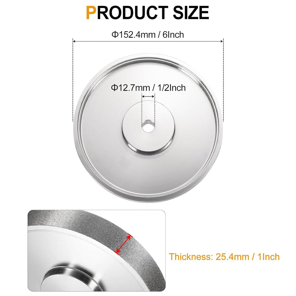 HARFINGTON Diamond Lapidary Wheel 6 Inch x 1 Inch with 1/2" Arbor Hole 1...