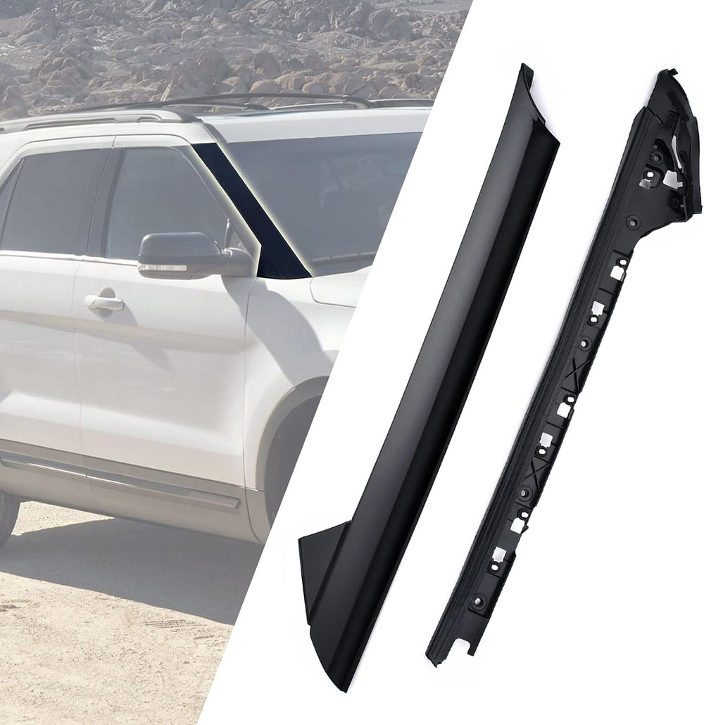 Windshield A-Pillar Molding Trim Kit Right Passenger Side Compatible with 201...