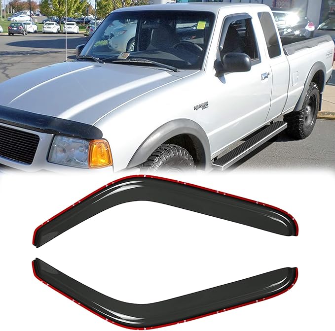 Side Window Visor Wind Deflector, 1994-2010 Mazda B2300/B4000, 1994-2008 Mazda
