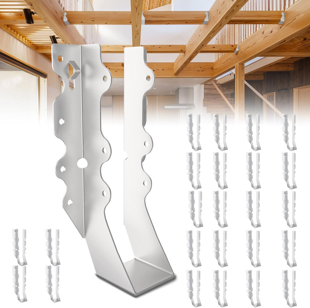 25 Pcs 2x8 Joist Hangers,18 Gauge Metal Face Mount Joist Hanger, Lu28 Joist H...