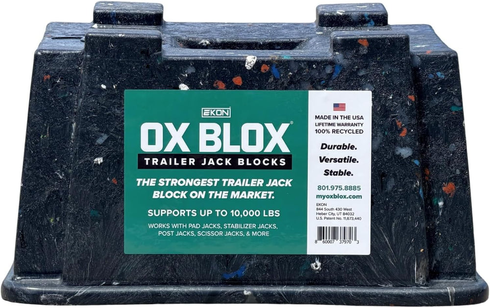 OX BLOX Heavy Duty Trailer Jack Block - 10,000 lb Capacity - Made in USA | RV...