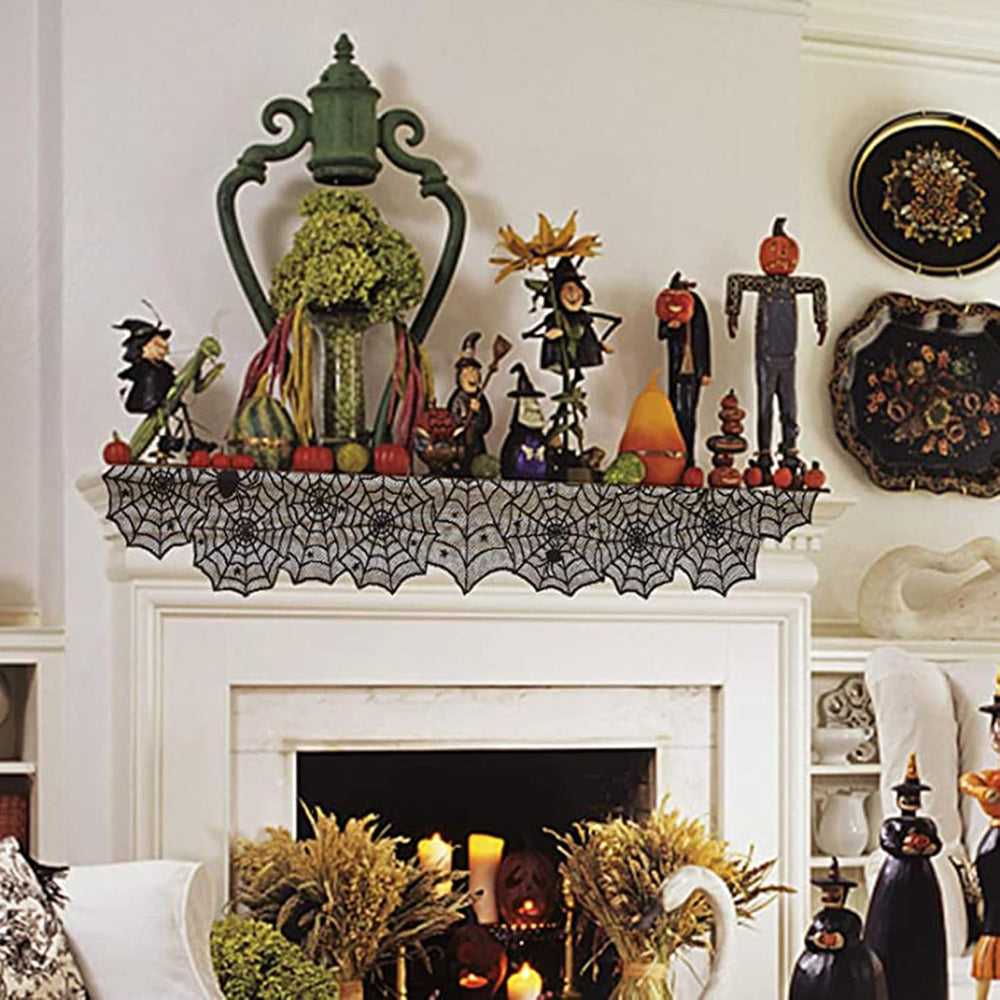 Halloween Table Runner 6 Pieces 18 x 72 Inch for Halloween Decor - Vivid Poly...