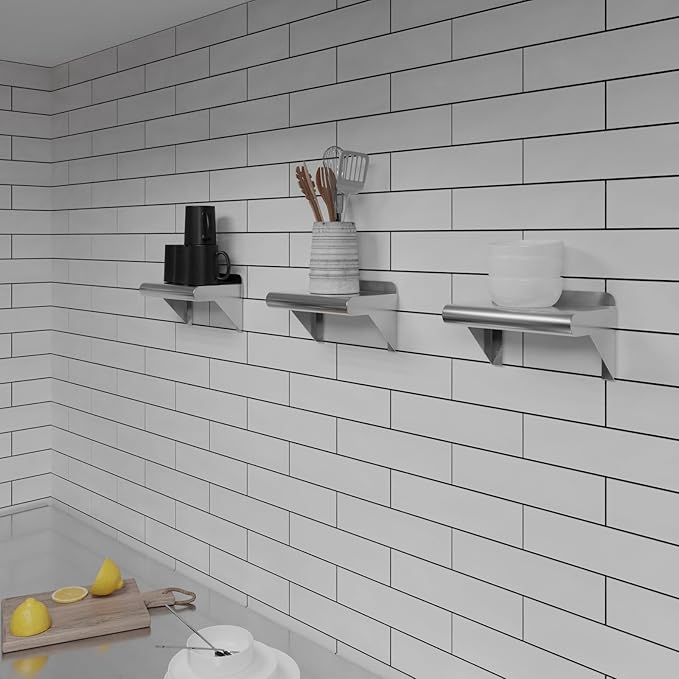 AmGood 6 in. x 10 in. Stainless Steel Wall Mount Shelf. Commercial/Home. Kitchen