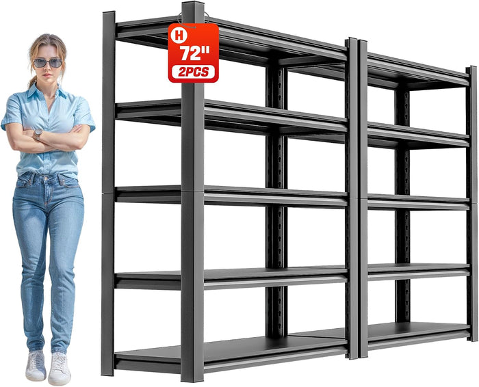 Storage Shelves Garage Shelving Heavy Duty (2 - Pack)