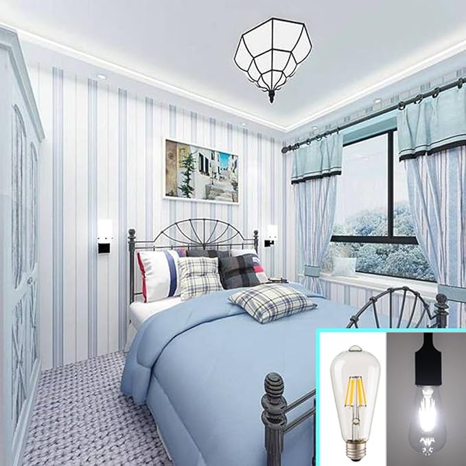 LED Edison Bulb 4W, Antique 40W Vintage Edison Bulb, E26 Light Bulb Non (Pack...