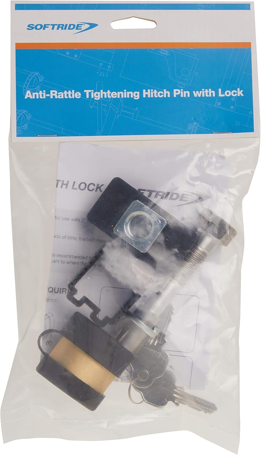 Softride Quiet Ride Locking Tightening 5/8" Hitch Pin; Anti-Rattle for 2...