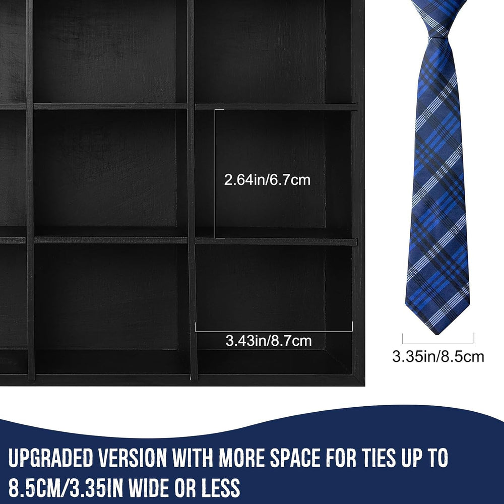 Tie Organizer Wall Mounted Tie rack,Tie box for Men,Tie Storage Box Organizer...