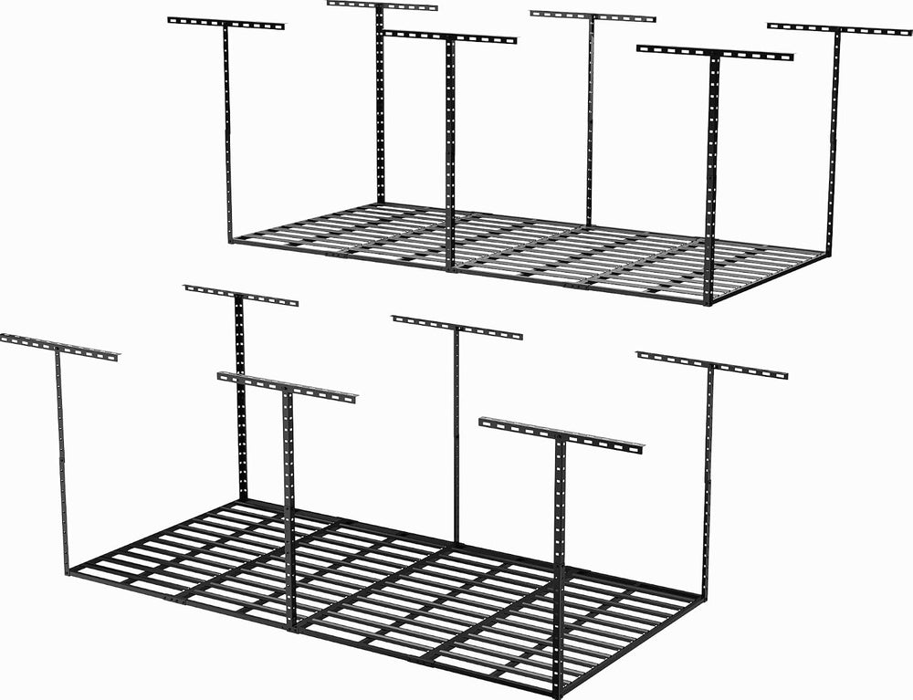 SunsGrove 4x8 Garage Storage Overhead Rack Organization, Adjustable Ceiling (...