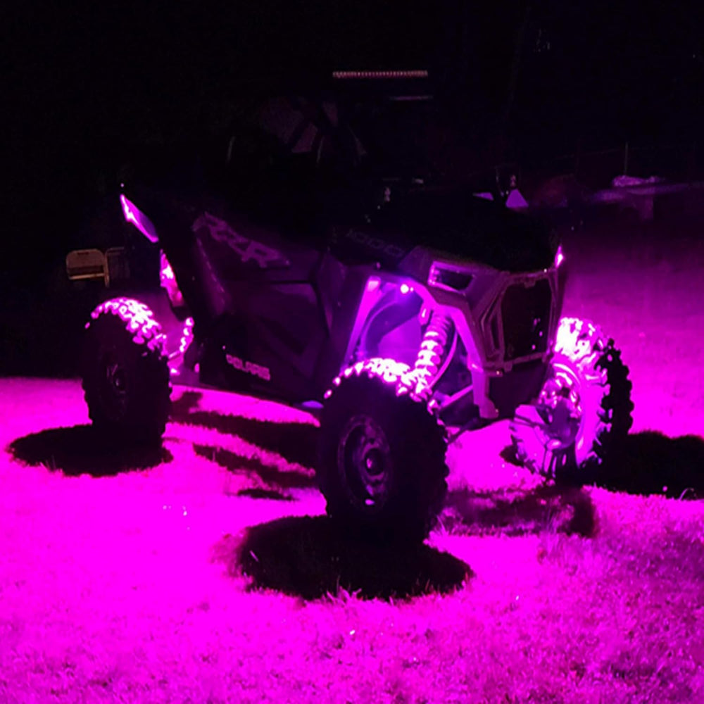 16pods Purple Pink Rock Lights Dc 12v with Switch Kit for Trucks Utv ATV IP68...