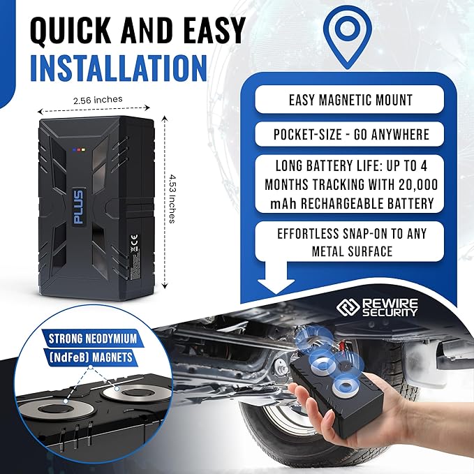 REWIRE SECURITY 104-Plus 4G Magnetic GPS Tracker