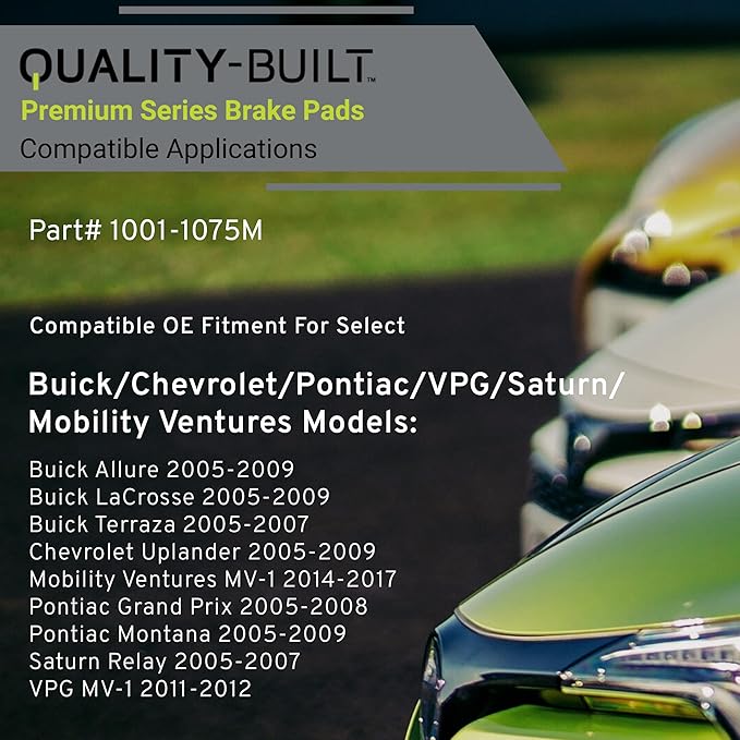 Premium Semi-Metallic Front Brake Pads Compatible