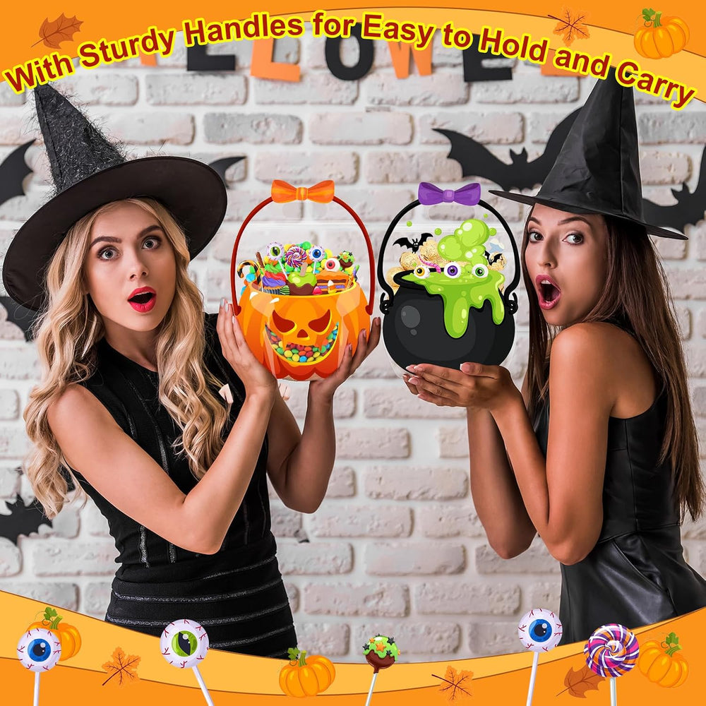 Fuutreo 50 Pcs Halloween Treat Bags with Handle, 50 Pcs, Bubble Gourd