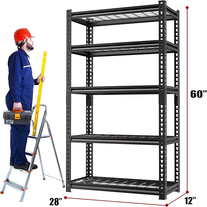 5 Tire Storage Shelving Heavy Duty Garage Shelves 2000LBS Load Bearing