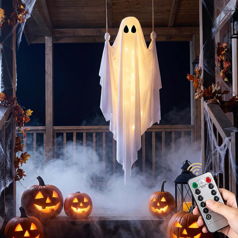 Halloween Decorations Outdoor 5FT Pre-Assembled Hanging Swing Ghost