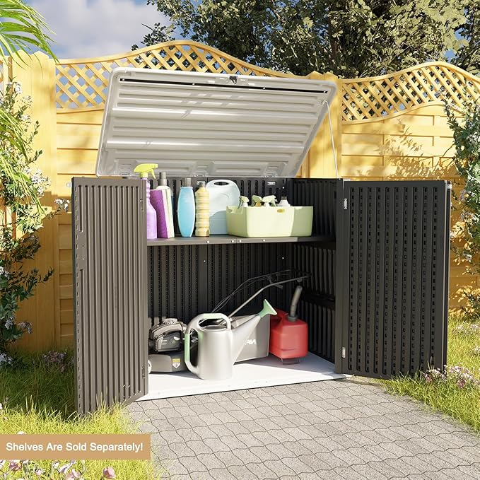 KINYING Larger Outdoor Storage Shed Weather Resistance, Resin Sheds & Out...