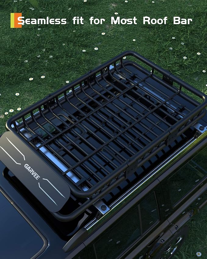 64" x 39" Universal Roof Rack Carrier Basket, 200 Lbs Capacity Car ...