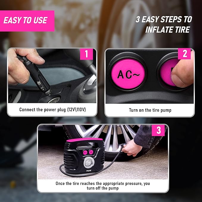 electric air compressor portable tire inflator