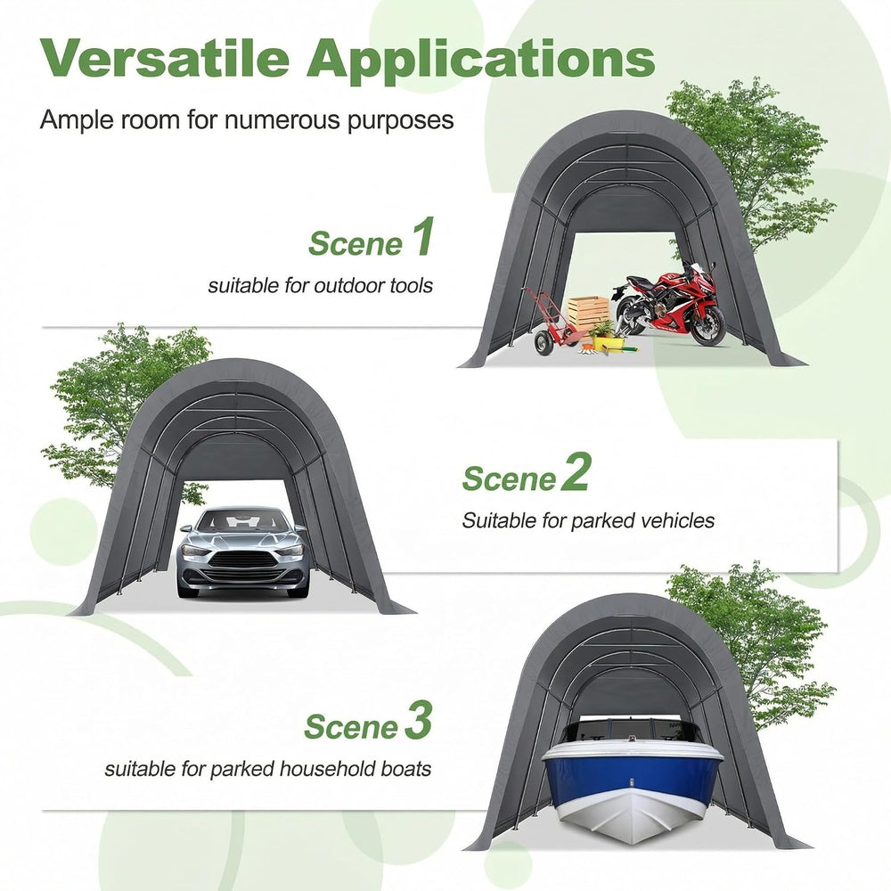 COBIZI Carport Canopy 10x20 Heavy Duty Portable Garage