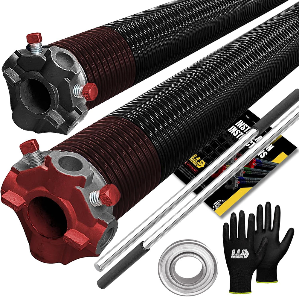 Garage Door Torsion Springs 234x2x27 Includes 1” Steel Bearing, and Winding Bars