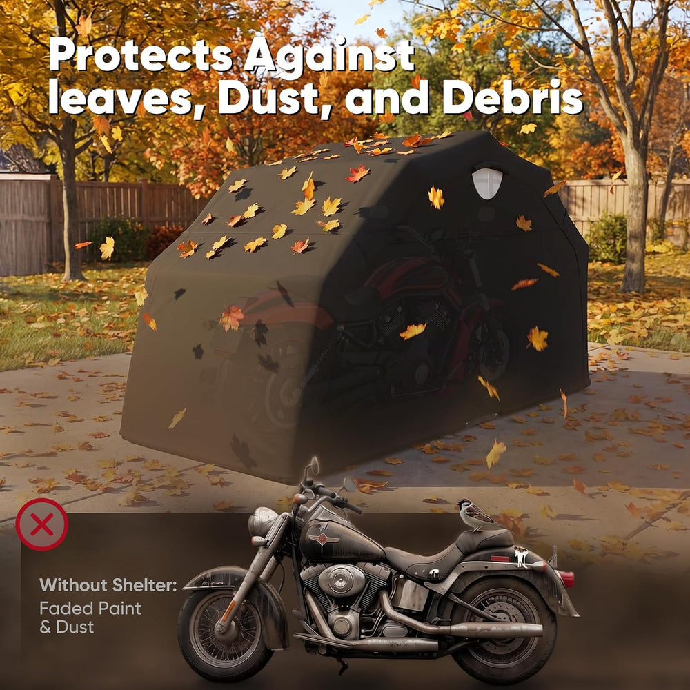Quictent Motorcycle Garage Pod Shelter Hard Shell with Code Lock&Carry Bag