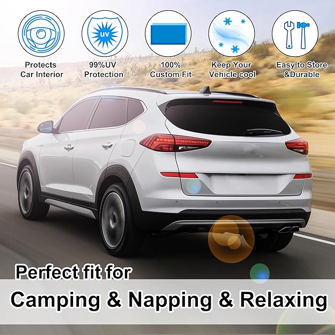 TINGLU Window Shades for Hyundai Tucson 2016-2021 Accessories Car Side Full (...