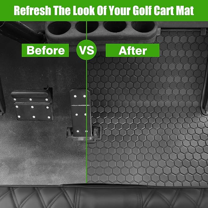 EZGO TXT Golf Cart Full Coverage Floor Liner Mat, fits EZGO TXT, Express S4