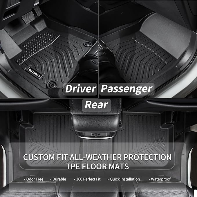 KELCSEECS® Floor Mats Custom for Nissan Frontier Crew Cab 2022-2025 All Weather