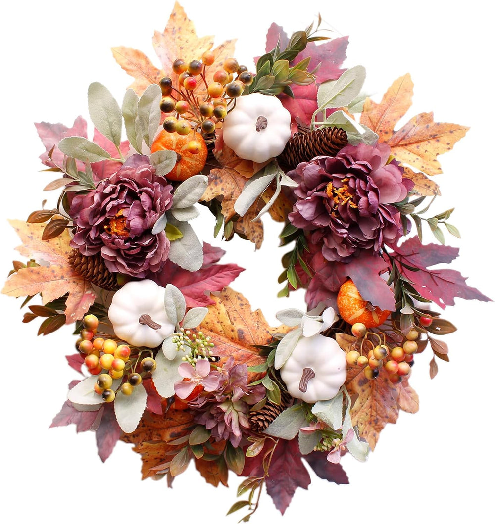 20" Fall Wreaths for Front Door,Autumn Door Wreaths,Fall Decorations for...