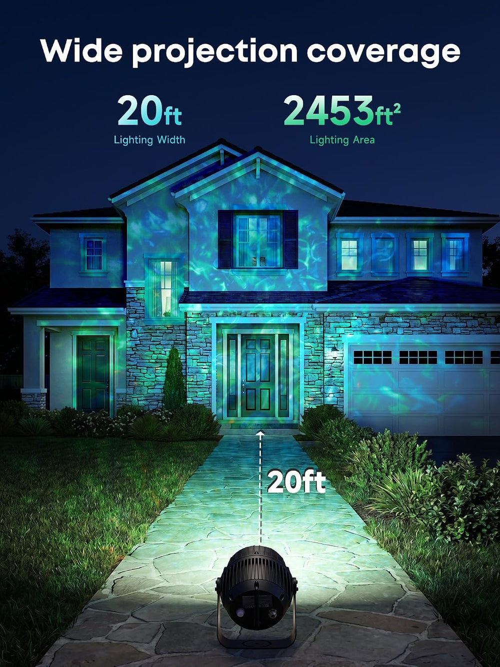 PIKOY Halloween Projector Outdoor with App, Halloween Decorations Outdoor