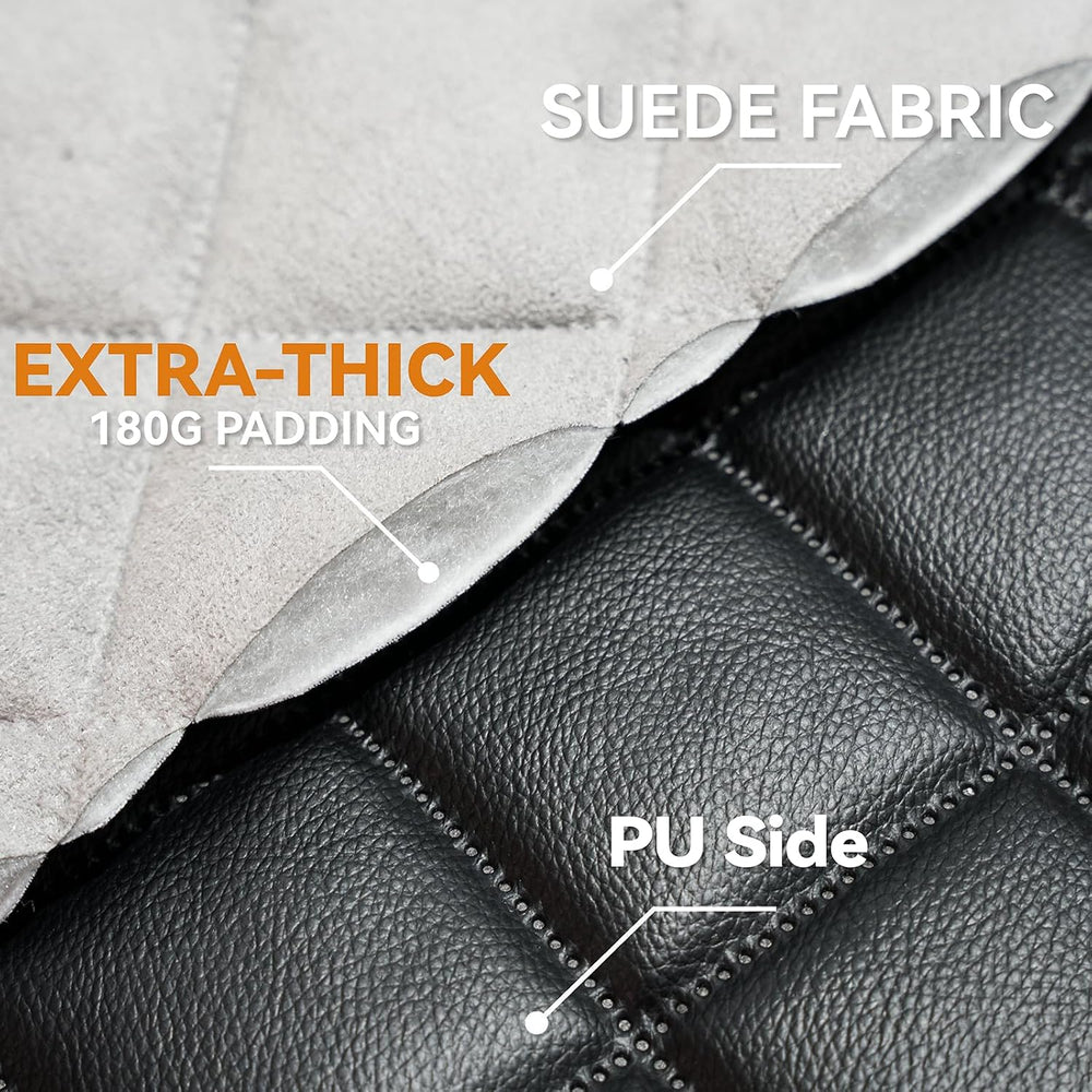 Dog Car Seat Cover for Back Seat,PU Leather BackSeat Dog Cover,Stnd,Black