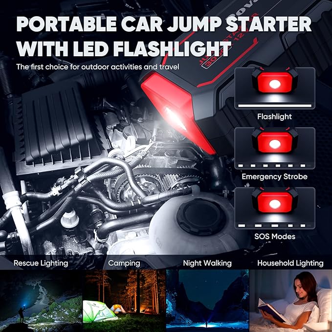 Jump Starter 3000A Car Jumper Starter, 12V Jump Box