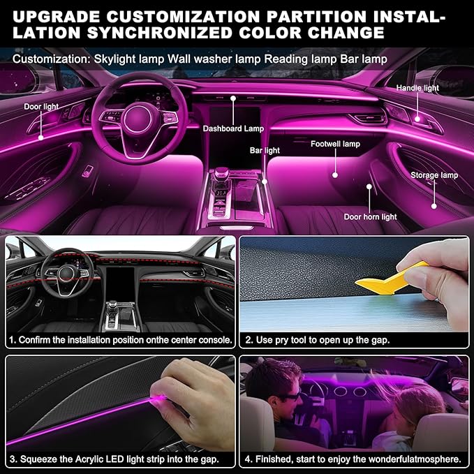 Acrylic Interior Car LED Strip Light