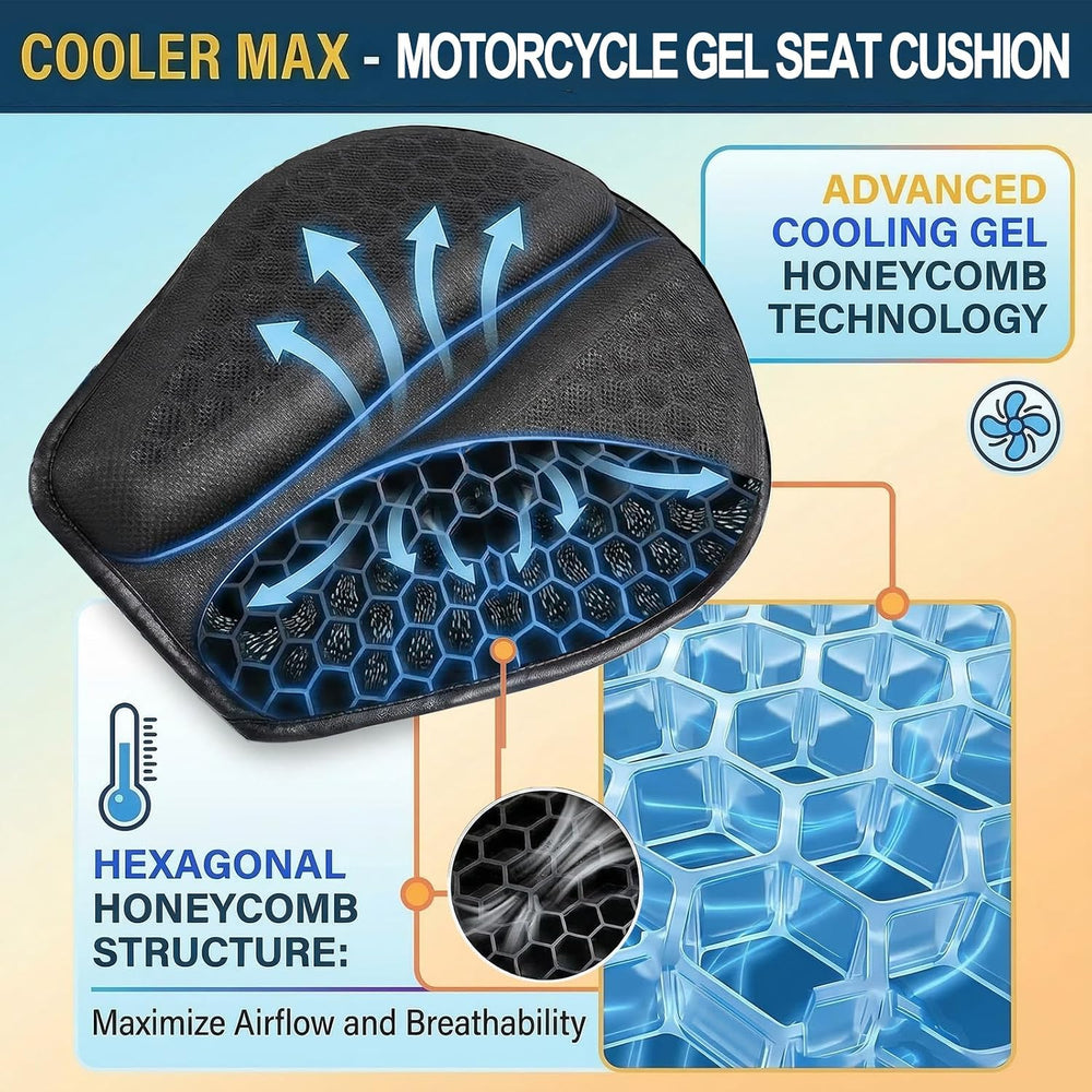 Motorcycle Seat Cushion 3D Honeycomb Motorcycle Gel Seat Cushion Petal Shape ...